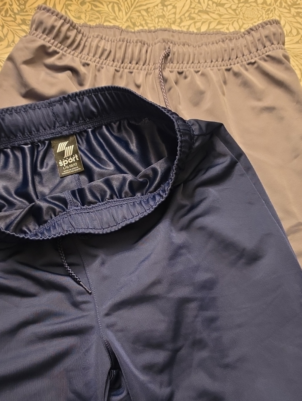 2 Pairs Of Childrens Place Boy's Navy and Gray Athletic Shorts Set